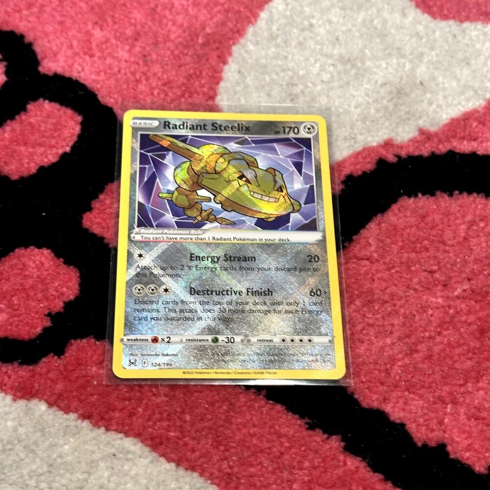 Radiant Steelix #124 – Pokémon Lost Origin – Holo – As Pictured